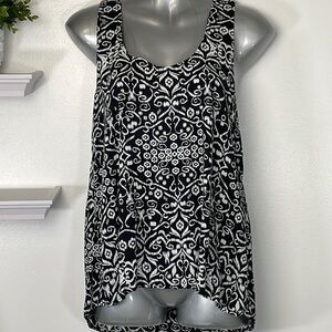Blue Notes Sleeveless Top Zipper in Back Size Large